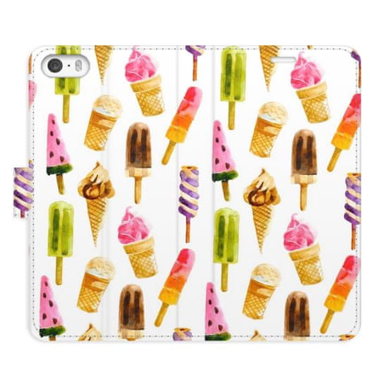 iSaprio Flipové pouzdro - Ice Cream Pattern pro Apple iPhone 5/5S/SE