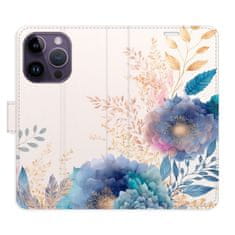 iSaprio Flipové pouzdro - Ornamental Flowers 03 pro Apple iPhone 14 Pro