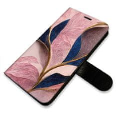 iSaprio Flipové pouzdro - Pink Leaves pro Apple iPhone 5/5S/SE