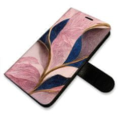 iSaprio Flipové pouzdro - Pink Leaves pro Apple iPhone XS