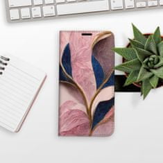 iSaprio Flipové pouzdro - Pink Leaves pro Apple iPhone XS