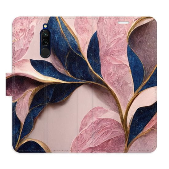 iSaprio Flipové pouzdro - Pink Leaves pro Xiaomi Redmi 8