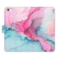 iSaprio Flipové pouzdro - PinkBlue Marble pro Apple iPhone 5/5S/SE