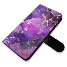 iSaprio Flipové pouzdro - Purple Marble pro Apple iPhone 5/5S/SE