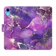 iSaprio Flipové pouzdro - Purple Marble pro Apple iPhone Xr