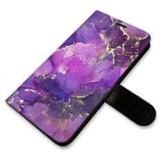 iSaprio Flipové pouzdro - Purple Marble pro Apple iPhone XS