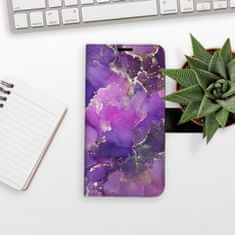 iSaprio Flipové pouzdro - Purple Marble pro Apple iPhone XS