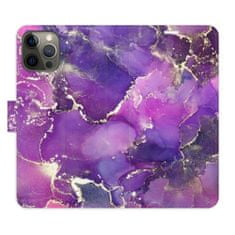 iSaprio Flipové pouzdro - Purple Marble pro Apple iPhone 12 Pro