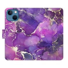 iSaprio Flipové pouzdro - Purple Marble pro Apple iPhone 13 mini