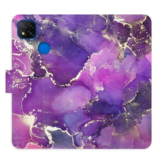 iSaprio Flipové pouzdro - Purple Marble pro Xiaomi Redmi 9C