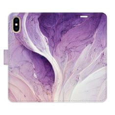 iSaprio Flipové pouzdro - Purple Paint pro Apple iPhone XS