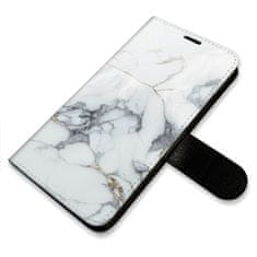 iSaprio Flipové pouzdro - SilverMarble 15 pro Apple iPhone XS