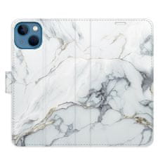 iSaprio Flipové pouzdro - SilverMarble 15 pro Apple iPhone 13