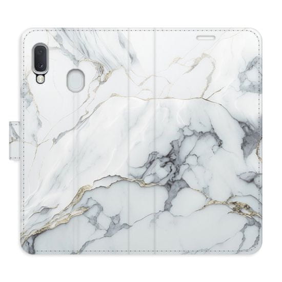 iSaprio Flipové pouzdro - SilverMarble 15 pro Samsung Galaxy A20e