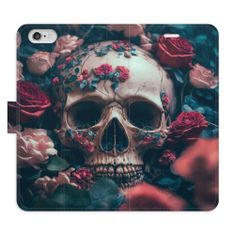 iSaprio Flipové pouzdro - Skull in Roses 02 pro Apple iPhone 6