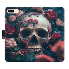 iSaprio Flipové pouzdro - Skull in Roses 02 pro Apple iPhone 7 Plus / 8 Plus
