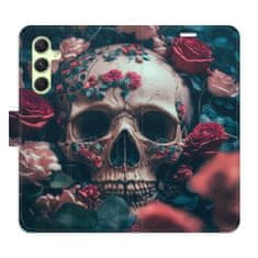 iSaprio Flipové pouzdro - Skull in Roses 02 pro Samsung Galaxy A54 5G