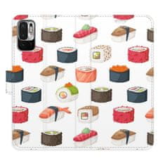 iSaprio Flipové pouzdro - Sushi Pattern 02 pro Xiaomi Redmi Note 10 5G