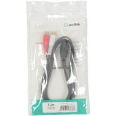 AV:link kabel 5-pin DIN samec - 2x RCA samice, 1.2m