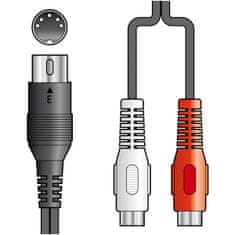 AV:link kabel 5-pin DIN samec - 2x RCA samice, 1.2m