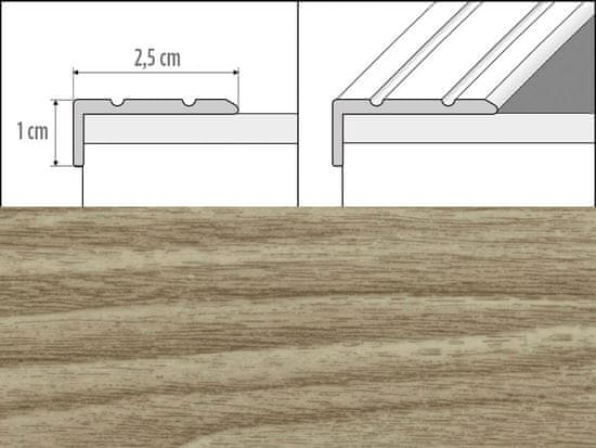 Effector Přechodové lišty A31 - SAMOLEPÍCÍ šířka 2,5 x výška 1 x délka 90 cm - dub arctic