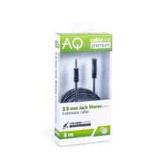 AQ Prodlužovací kabel 3,5mm stereo jack Délka: 3,0 m AQ Premium