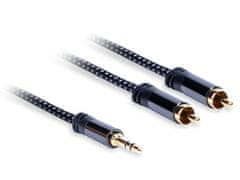 AQ Jack 3,5 mm - 2xRCA (M) stereo kabel, délka: 3,0 m AQ Premium 