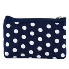 INNA Malá kosmetická taška do kabelky Toaletní taška pro dámy tmavě modrá puntíkovaná kosmetická taška KOSCYCLADES-3