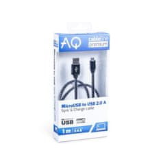 AQ Kabel USB 2.0 A - Micro-B, délka: 1,8 m AQ Premium