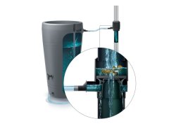HUKA Vnitřní filtr hrubých nečistot dešť. vody pro okapový svod + hadice (8 dílů)