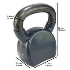 Tunturi Kettlebell litinový ve vinylu 14 kg šedý