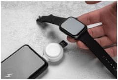 FIXED Magnetický nabíjecí adaptér FIXED Orb pro Apple Watch s podporou rychlonabíjení, MFI certifikace, bílý