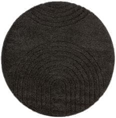 Mint Rugs Kusový koberec Norwalk 105105 dark grey 160x160 (průměr) kruh