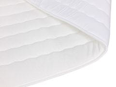 Veneti Boxspringová jednolůžková postel 80x200 ROCIO 3 - bílá ekokůže / khaki, levé provedení + topper ZDARMA