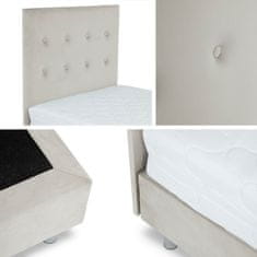 Veneti Čalouněná manželská postel 160x200 NECHLIN 2 - zelená + panely 30x30 cm ZDARMA