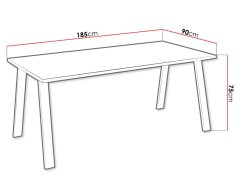 Veneti Industriální jídelní stůl KLEAN 4 - dub artisan / černý mat