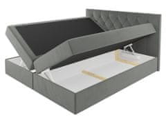 Veneti Postel boxspring TIBOR - 180x200, modrá + topper ZDARMA