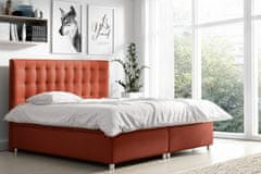 Veneti Čalouněná manželská postel Diana červená 180 + Topper zdarma