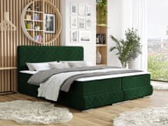 Veneti Manželská kontinentální postel 160x200 VELEN - zelená + topper ZDARMA