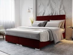 Veneti Manželská postel 180x200 HENIO - červená
