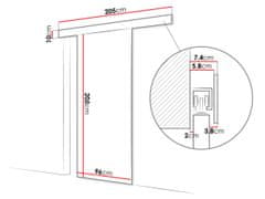 Veneti Posuvné dveře SKULEN 1 - 90 cm, hnědé