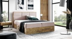 Veneti Boxspringová postel CHANTELLE 2 - 120x200, růžová + topper ZDARMA
