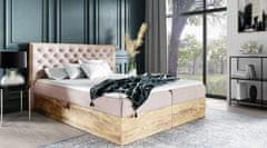 Veneti Boxspringová postel CHANTELLE 3 - 120x200, růžová + topper ZDARMA
