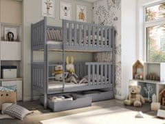Veneti Dětská postel se šuplíky KARIN - 90x200, šedá