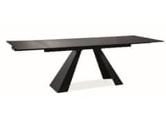 Veneti Rozkládací jídelní stůl GEDEON 2 - 160x90, matný černý