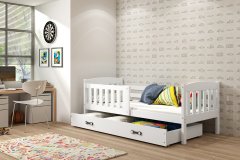 Veneti Dětská postel s úložným prostorem bez matrace 90x200 BRIGID - bílá