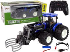 shumee Dálkově ovládaný traktor s Grapple Blue