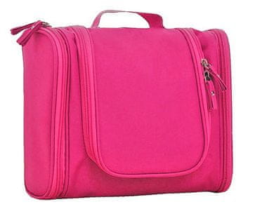 INNA Kosmetický kufřík Toaletní taška Make Up Bag Make Up Case Cestovní taška Beauty Case s přenosnou rukojetí Háček Kosmetická taška Storage Bag pro toaletní potřeby v růžová pro muže ženy KOSLAGOS-3