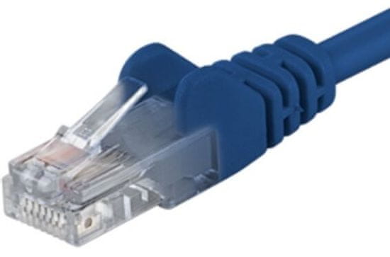 PremiumCord Patch kabel UTP RJ45-RJ45 level 5e, 0.25m, modrá