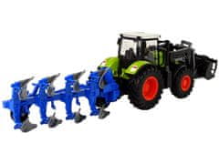 Lean-toys Zestaw Traktor Maszyny Rolnicze Naczepa Światło Dźwięk 6 Elem